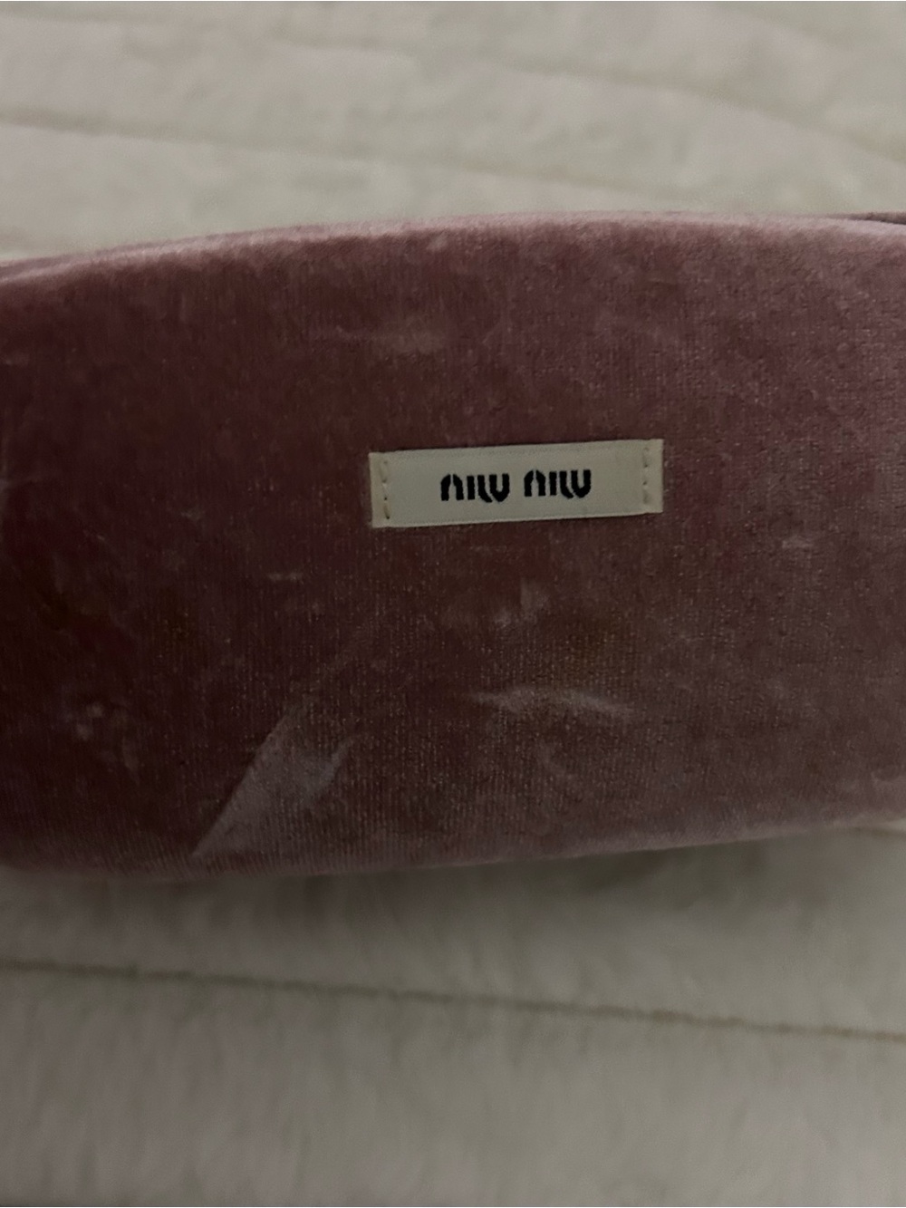 Miu Miu Blush Pink Velvet Pouch